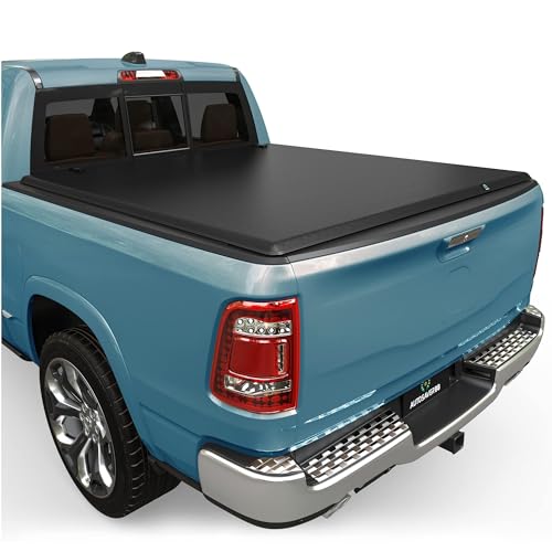 AUTOSAVER88 Soft Tri-fold Truck Bed Tonneau Cover Compatible with 2009-2024 Dodge Ram 1500 (Incl. Classic & New) 5.7ft Bed Without Rambox