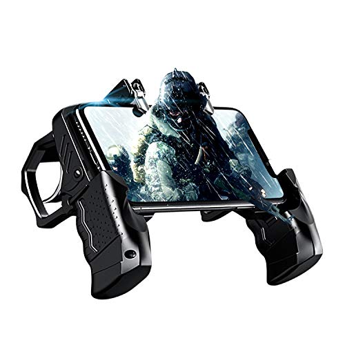 Newseego Mobile Game Controller, Game Controller Gamepad with L1R1 Trigger for Shooter Sensitive and Aim Trigger Controller for Android & iOS for Knives Out/Rules of Survival Black