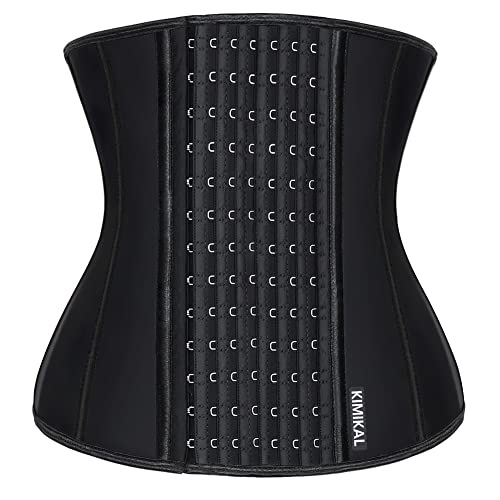 KIMIKAL Women Waist Trainer Corset Belt: Under Clothes Sport Tummy Control Long Torso Shapewear Black