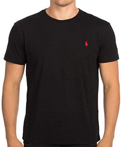 Polo Ralph Lauren Mens Crew Neck T-shirt (Medium, RL Black)