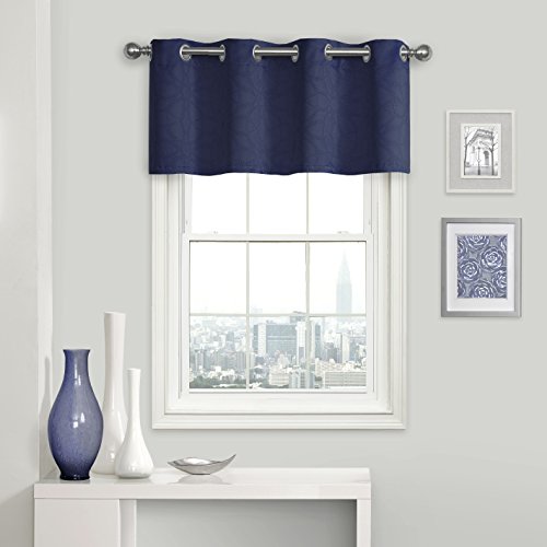 Eclipse Kingston Grommet Top Curtains for -Kitchen and Living Room, 52' x 18', Navy