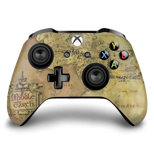 Head Case Designs Officially Licensed The Lord of The Rings The Fellowship of The Ring Map of The Middle Earth Graphic Art Vinyl Sticker Gaming Skin Decal Compatible with Xbox One S/X Controller