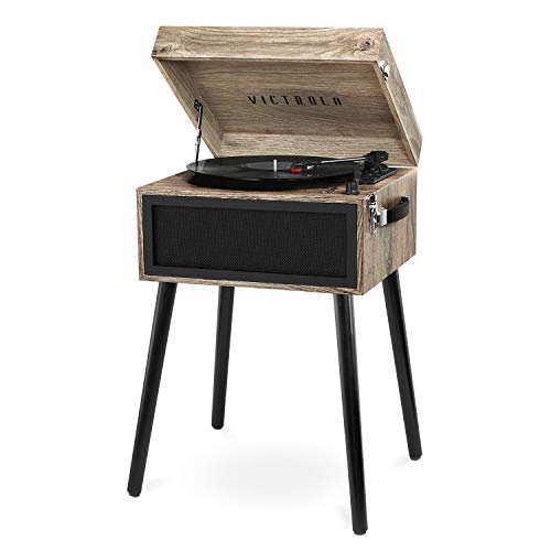 Victrola VTA-75-ESP Liberty 5-in-1 Turntable Music Entertainment Center with Bluetooth Wireless FM Radio USB Recorder Wood (Farmhouse Oatmeal)