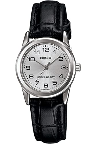Casio Women's LTPV001L-7B Black Leather Quartz Watch