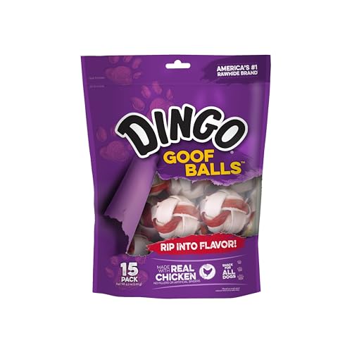 Dingo Goofballs Chicken & Rawhide Chews For Dogs, 15 Count