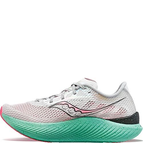 Saucony Women's Endorphin PRO 3 Sneaker, Fog/VIZIPINK, 9