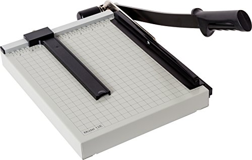 Dahle 12e Vantage Paper Trimmer, 12' Cut Length, 15 Sheet, Automatic Clamp, Adjustable Guide, Metal Base with 1/2' Gridlines, Guillotine Paper Cutter