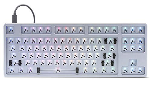 DROP CTRL High-Profile Mechanical Keyboard — Tenkeyless TKL (87 Key) Gaming Keyboard, Hot-Swap Switches, Programmable, Backlit RGB LED, USB-C, Doubleshot PBT, Aluminum (Gray, Barebones)