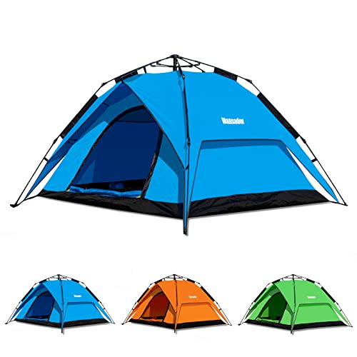 Mansader Pop Up Camping Tent 4 People Automatic Tents for Camping Instant Tent Waterproof Windproof for Camping Hiking Mountaineering