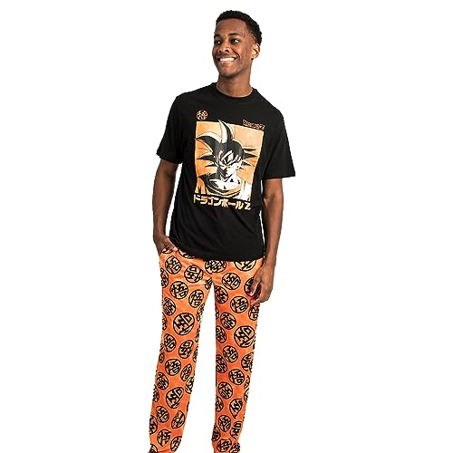 Bioworld Dragon Ball Z Goku Men's Sleep Set-Large Multicolored