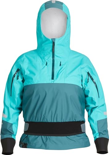 NRS Women's Riptide Paddling Jacket-Aqua/Mediterran-M