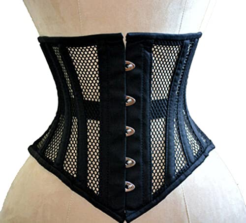 SHOP-INN Women's Waist Training Underbust Corset Steel Boned Hourglass Body Shaper