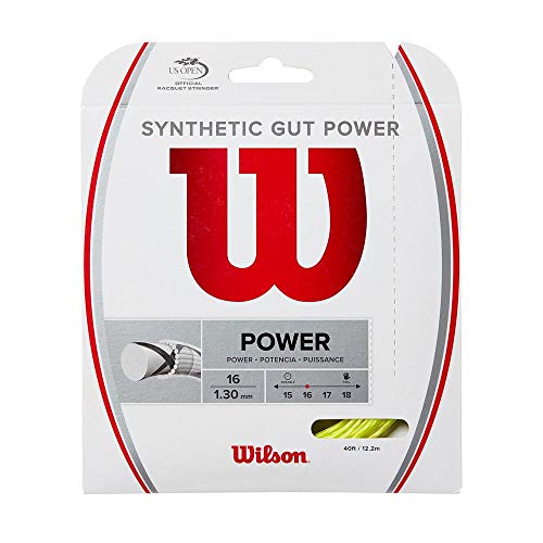 Wilson Synthetic Gut Power 16 Tennis String - Set, Yellow