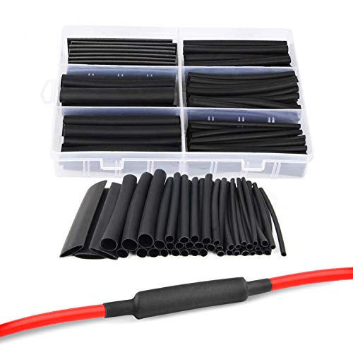 Nilight 130 Pcs 3:1 Heat Shrink Tubing Kit Dual Wall Adhesive Sleeve Tube Electrical Wire Cable Wrap Tube Assortment with Storage Case for DIY