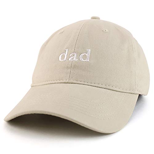 Trendy Apparel Shop Dad Embroidered Soft Low Profile Cotton Cap Dad Hat - Stone