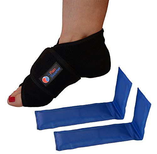 Reusable Hot Foot & Cold Ice Pack Wrap for Plantar Fasciitis, Heel Spurs, Arch Pain, Sore Feet, Swelling - Extra Gel Pack Included FSA or HSA Eligible