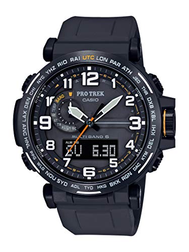 Casio Men's PRO Trek Stainless Steel Quartz Watch with Resin Strap, Black, 23.5 (Model: PRW-6600Y-1A9CR)