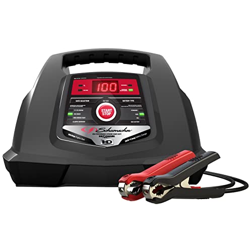 Schumacher Electric SC1281 Fully Automatic Battery Charger and Jump Starter for Car, SUV, Truck, and Boat Batteries, 100 Cranking Amps, 30-Amp Boost Mode, 6 Volt, 12 Volt, Black