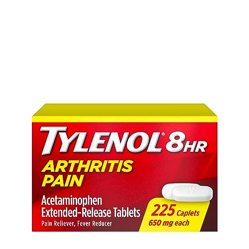 Tylenol 8 Hour Arthritis Pain Relief Extended-Release Tablets, 650 mg Acetaminophen, Joint Pain Reliever & Fever Reducer Medicine, Oral Pain Reliever for Arthritis & Joint Pain, 225 Count