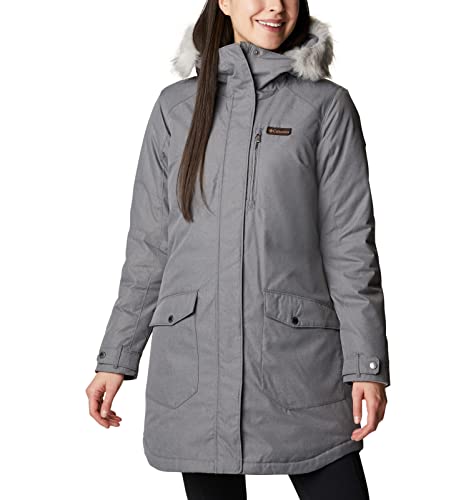 Columbia Women's Suttle Mountain Long Insulated Jacket, City Grey, XX-Large