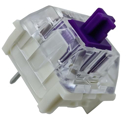 Zjmehty Kailh Pro Purple Switches for Mechanical Keyboard,3-pin 60gf Tactile/Factory Lubed Switches（Pro Purple,36Pcs）