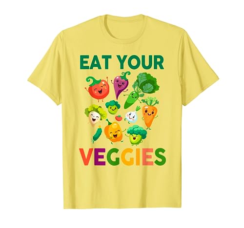 Vegan Shirt Kids Toddler Boys Eat Your Veggies Vegetables T-Shirt