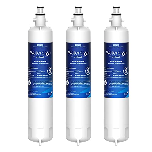 Waterdrop Plus Replacement for GE RPWFE, RPWF (with CHIP) NSF 401 Refrigerator Water Filter, Compatible with WSG-4, GFE28GBLTS, GFE28GSKSS, PFE28KMKES, GFD28GYNFS, GFD28GBLTS, Reduce PFAS, 3 Filters