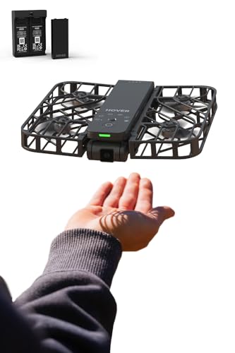 HOVERAir X1 Self-Flying Camera, Pocket-Sized Drone HDR Video Capture, Palm Takeoff, Intelligent Flight Paths, Follow-Me Mode, Foldable Action Camera with Hands-Free Control Black (Combo)