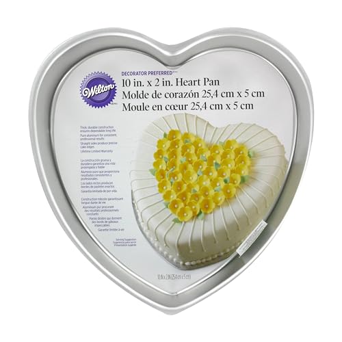 Wilton Decorator Preferred Heart Shaped Aluminum Cake Pan, 10-Inch, Light