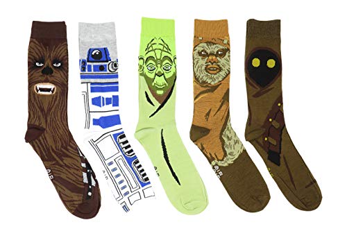 Star Wars The Good Guys Character Faces Crew Socks 5 Pair Pack