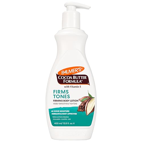 Palmer's Cocoa Butter Formula Skin Firming Body Lotion, Toning & Tightening Cream with Q10, Collagen & Elastin, Pump Bottle, 13.5 Oz.