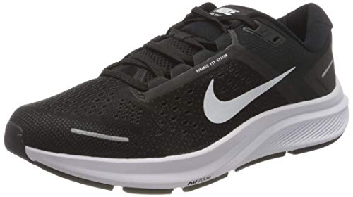 Nike Men's Air Zoom Structure 23 Running Shoe, Black White Anthracite, 9.5