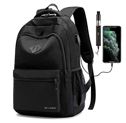 INNOSCENT 100% Smell Proof Bag Backpack With COMBINATION LOCK, USB Charging Port - Odor Proof Travel Bag