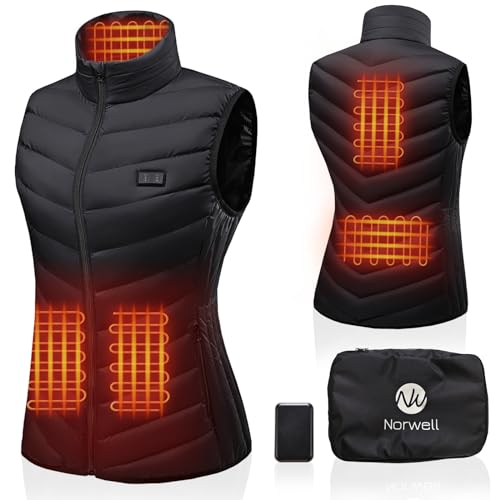 Norwell Heated Vest Women with Battery Pack Included Heated Clothing, Lightweight Stand Collar Heated Vest for Women XXL