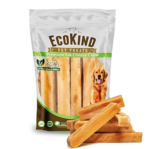 Ecokind Himalayan Dog Chews, Healthy Treats, Odorless , Rawhide Free, Long Lasting Bones for Aggressive Chewers, Indoors & Outdoor Use, Made in The Himalayans, Large (Pack of 4)