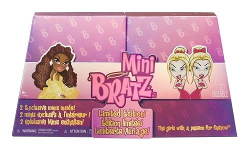 MGA's Miniverse Mini Bratz Limited Edition 2-Pack, Holiday Felicia and Tweevils Mini Figures in Display Packaging