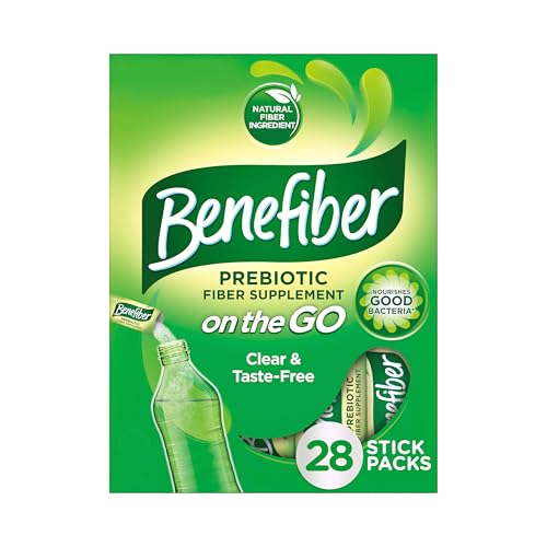 Benefiber On the Go Prebiotic Fiber Supplement Powder for Digestive Health, Daily Fiber, Unflavored - 28 Sticks (3.92 Ounces)