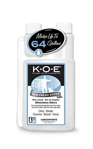 Thornell Odor Eliminator Concentrate – K.O.E. Odor Eliminator for Strong Odor for Cages, Runs & More – Pet Odor Eliminator for Home & Kennel w/Safe, Non-Enzymatic Formula (Fresh Scent, 16 oz)