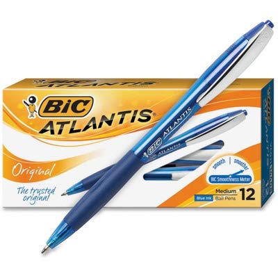 BICVCG11BE - BIC Atlantis Ballpoint Retractable Ball Pen, 12 pens