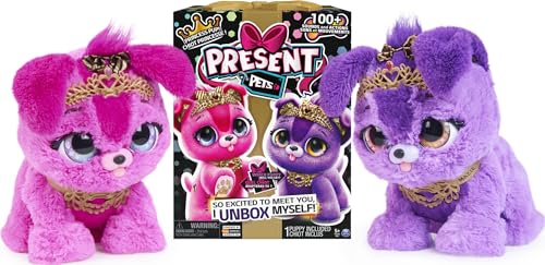 Present Pets, Princess Puppy Interactive Plush Toy with Over 100 Sounds and Actions (Style May Vary), Kids’ Toys for Girls Aged 5 and Above, 6061363