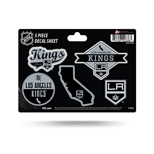Rico Industries NHL Los Angeles Kings 5-PC Sticker Sheet 5 Pack Decal Sheet 6' x .25',White