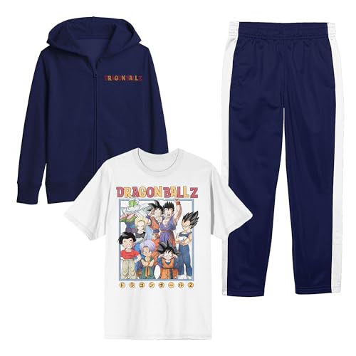 Bioworld Youth Boys Dragon Ball Z 3 pc Hoodie Jogger T-shirt combo-Medium