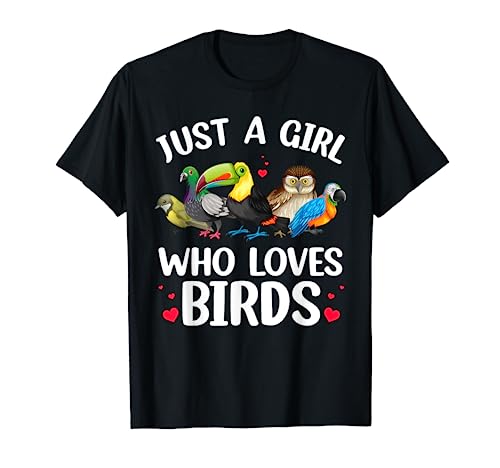 Funny Bird Lover Art For Girls Women Kids Bird Animal Lovers T-Shirt