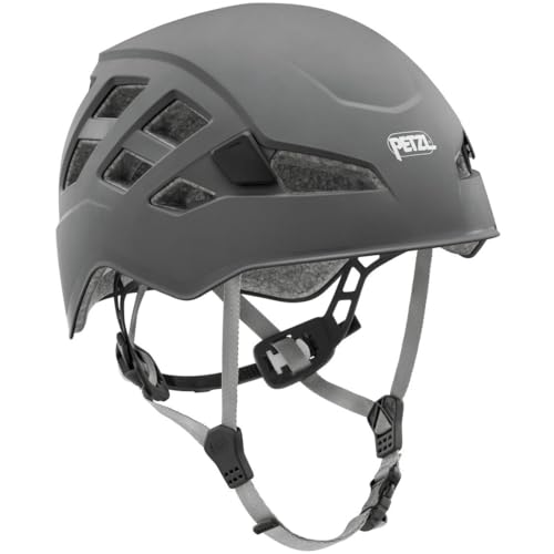 Petzl BOREO Men's Helmet - Durable Rock Climbing Helmet with Enhanced Head Protection - Grey - M/L
