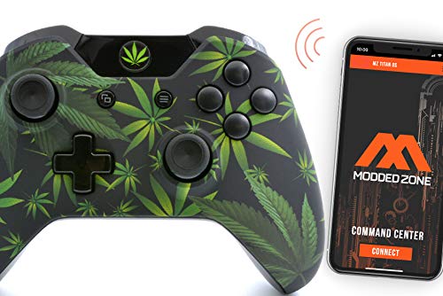 MODDEDZONE Custom MODDED Wireless Controller for Xbox One S/X and PC - With Unique Smart Mods - Best For First Person Shooter Games - Handcrafted by Experts in USA with Unique Design (420 Black)