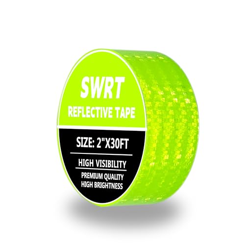 SWRT Reflective Tape 2 Inch x 30 Feet DOT-C2 Shining Star Fade Resistant Green Reflective Tape Outdoor Waterproof Strong Adhesive Safety Warning Tape Reflector Conspicuity Tape for Trailer Trucks Bike