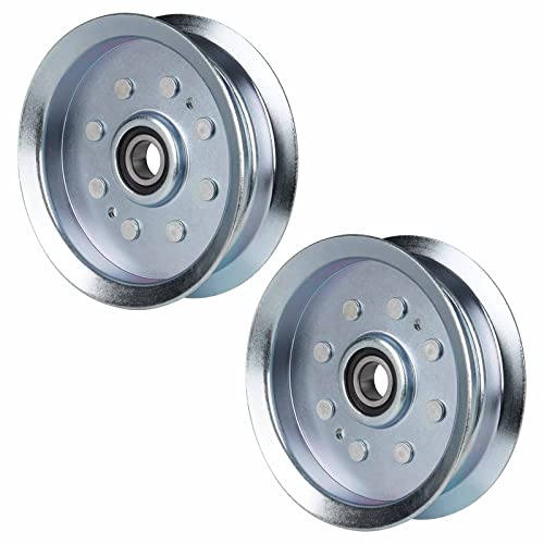 Dibanyou Flat Idler Pulley Replace for MTD Cub Cadet 756-05034 756-05034A John Deere GY20629 GY22082 L110 L120 L130 RZT XT1 Bronco D140 Z225,2 Pack