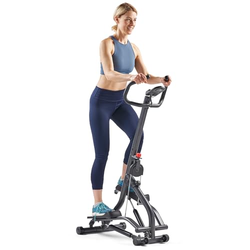 Sunny Health & Fitness Stair Stepper w/Handlebar, Extended Step Range Machine for Climbing Exercise, Compact, Height-Adjustable, Low-Impact & SunnyFit App Enhanced Connectivity – SF-S021001