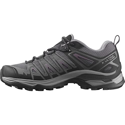 Salomon Women's X ULTRA PIONEER Hiking Shoes for Women, Magnet / Black / Moonscape, 8