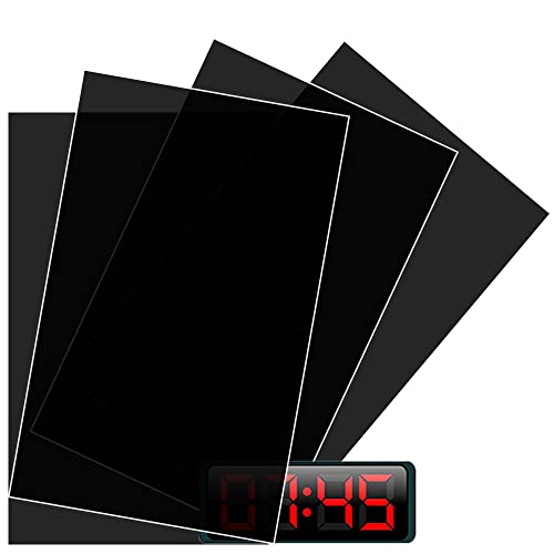 11.8x8.2 inches Light Dimming Stickers Adhesive Film Light Blocking Cover Filter for Electronics, Alarm Clock, Monitor, LED Light, LCD Panels, 4 Pieces